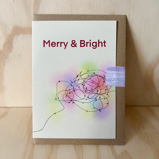 Merry and Bright Tangled Lights Card