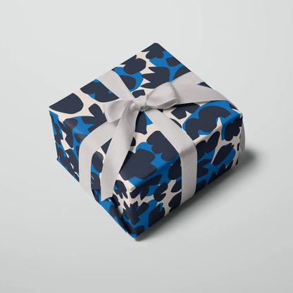 Wildflowers Gift Wrap Sheet - Blue