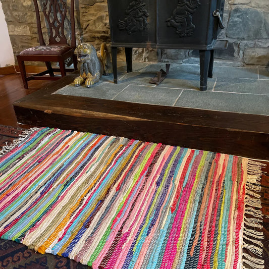 Festival Rag Recycled Cotton Rug - Multicoloured