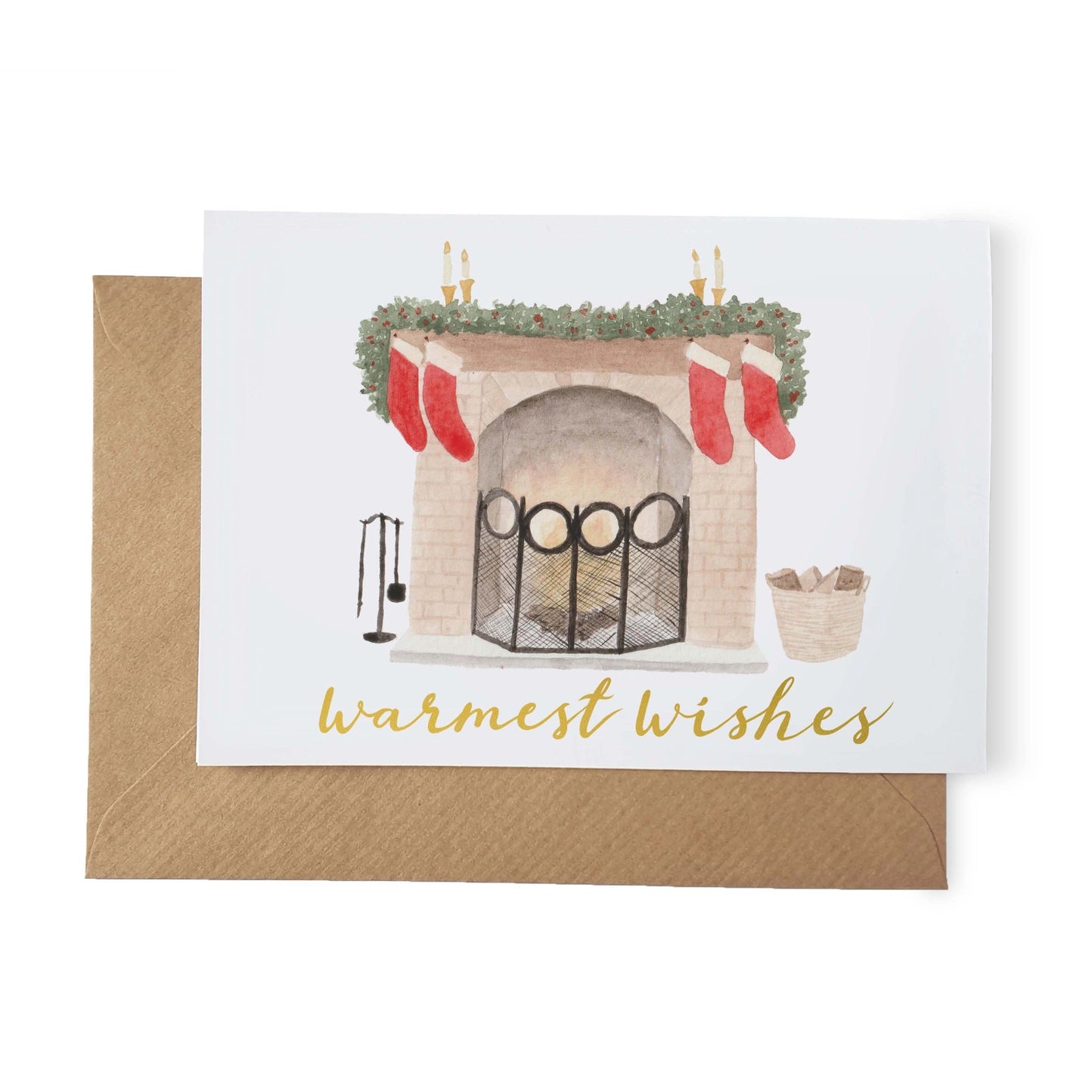 Warmest Wishes Fireplace Card