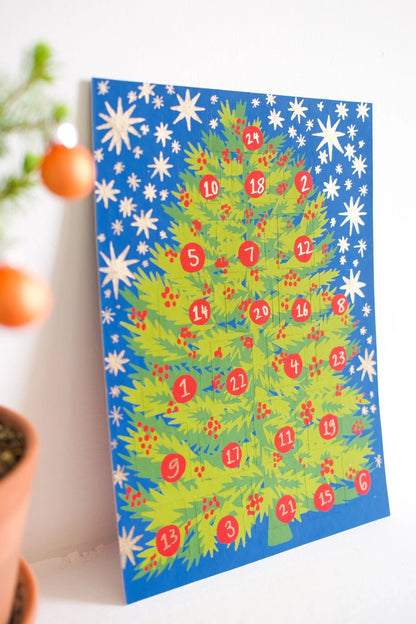 Recycled Paper Christmas Tree Advent Calendar