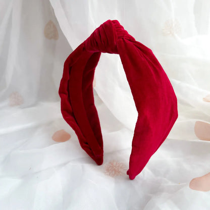 Handmade Knot Headband - Red Velvet