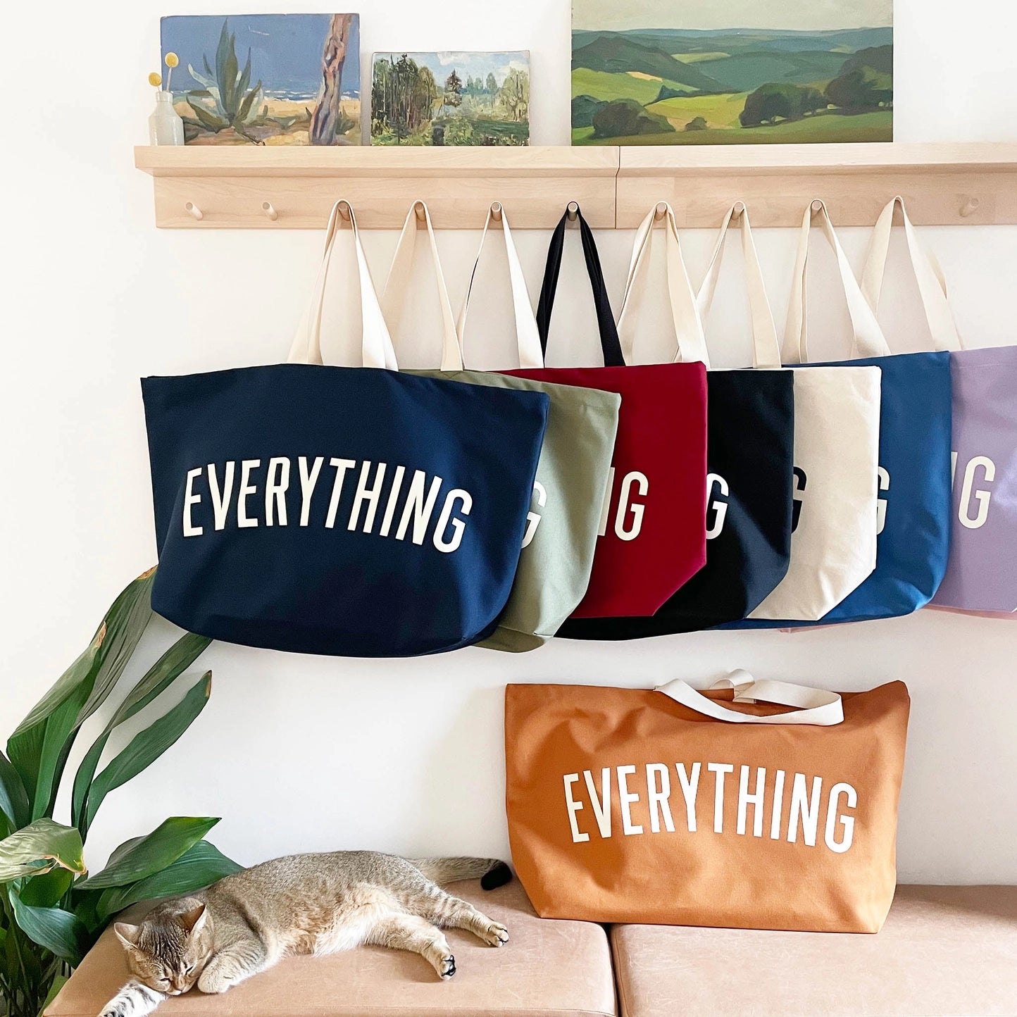 Everything Really Big Canvas Tote Bag - Midnight Blue