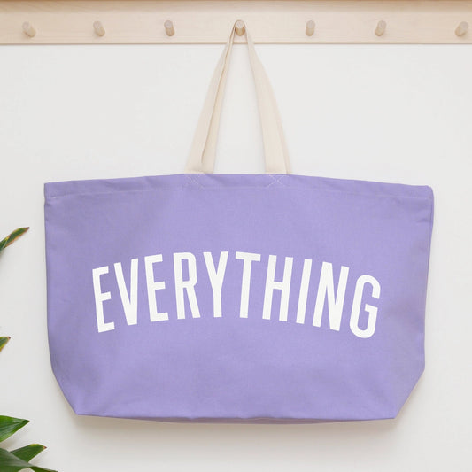 Everything Really Big Canvas Tote Bag - Lavender