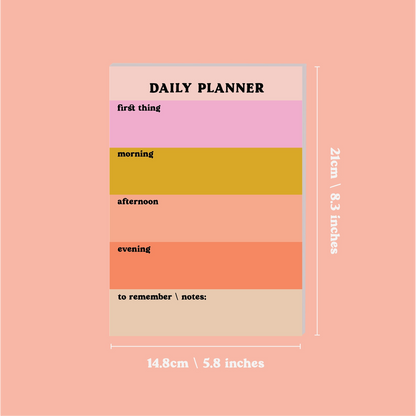 Daily Planner Pad - Pastel Colours