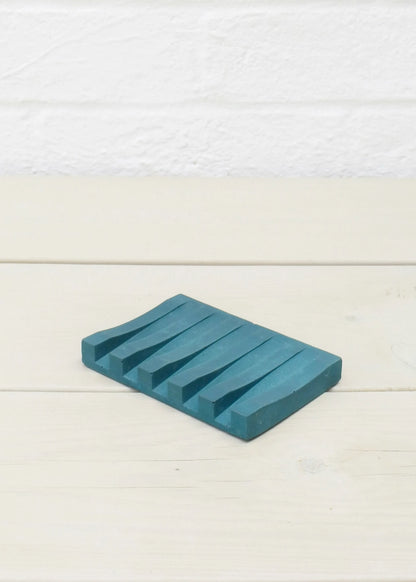 Sustainable Concrete Soap Dish - Teal