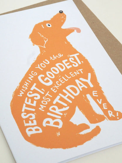 Bestest Goodest Dog Birthday Card