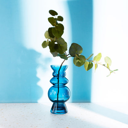 Selina Glass Vase - Blue