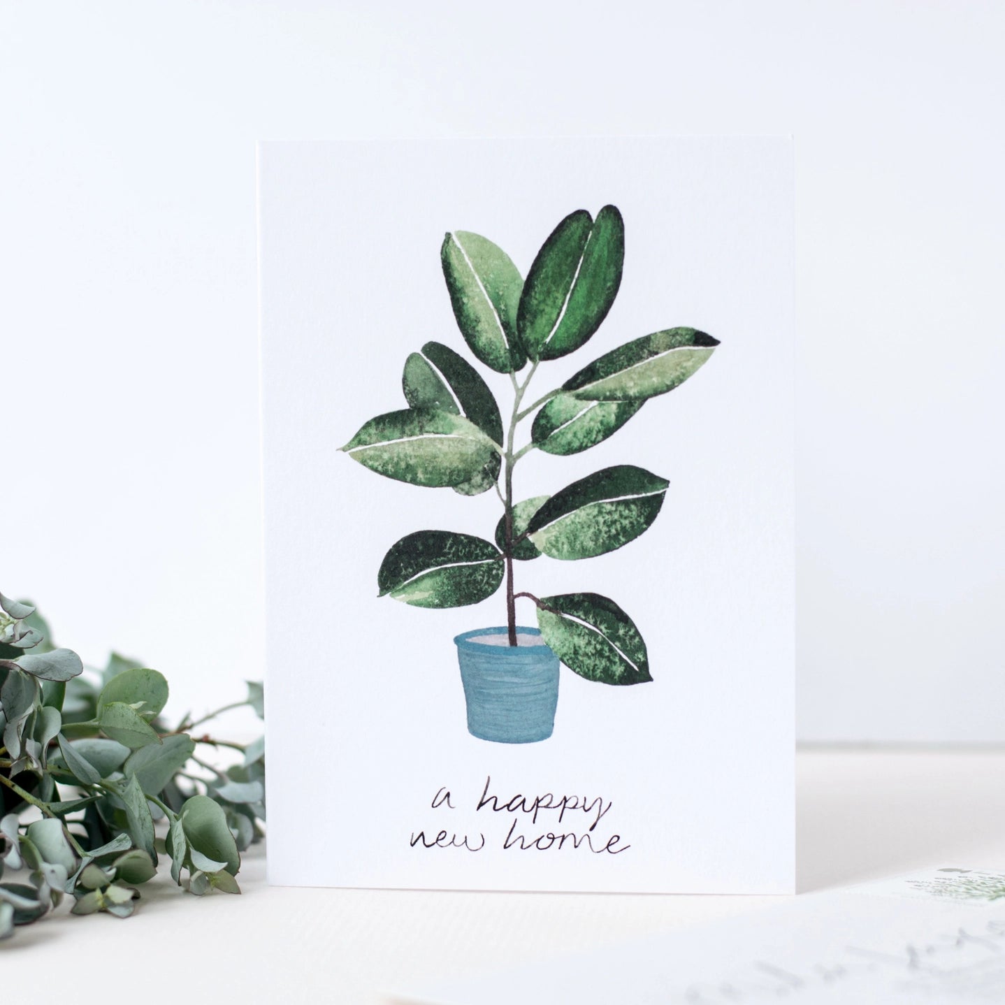 Happy New Home Potted Plant Card