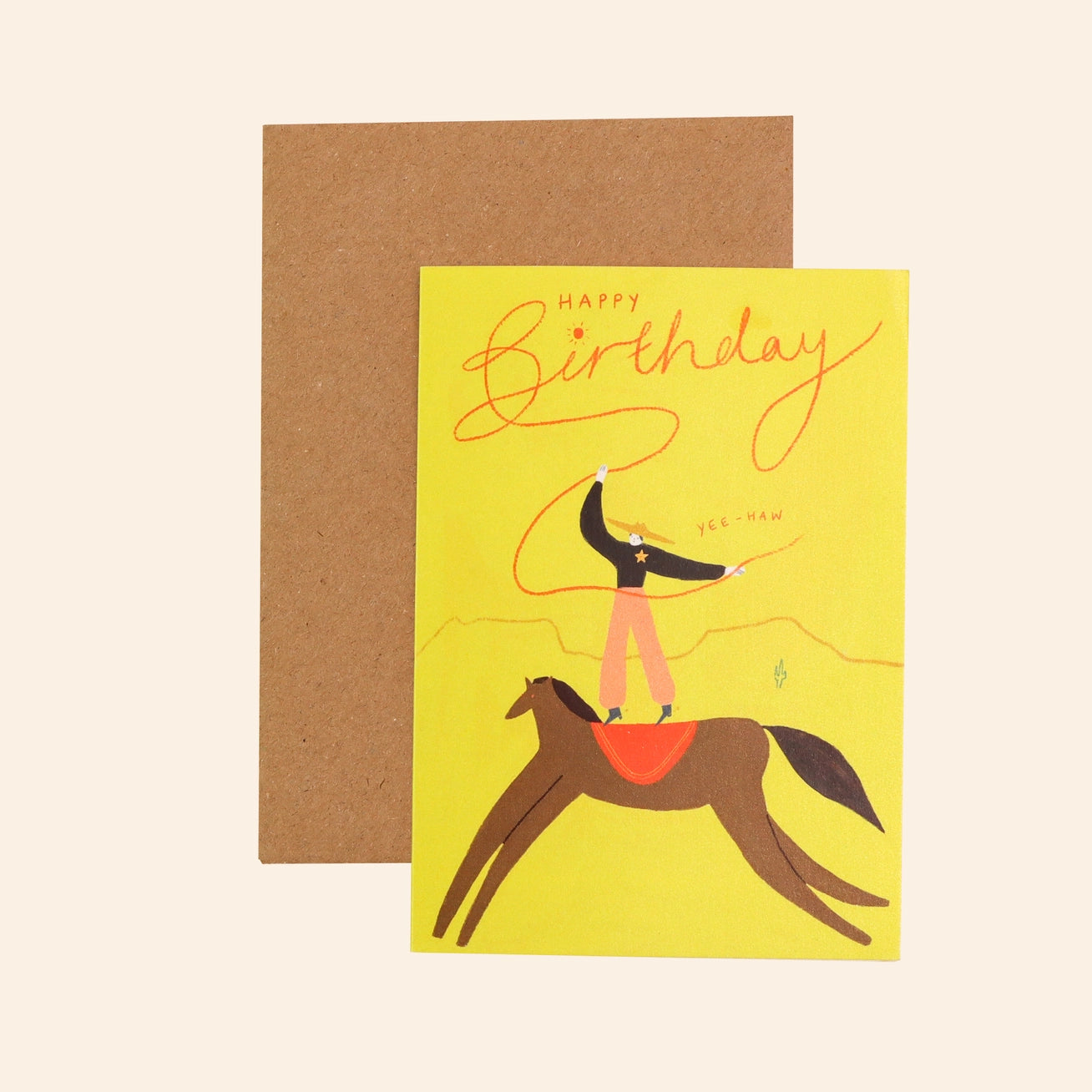 Happy Birthday - Yee-Haw Cowboy Card