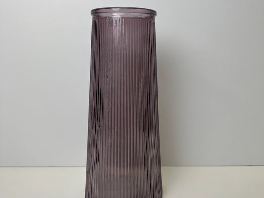 Ribbed Vase - Amethyst