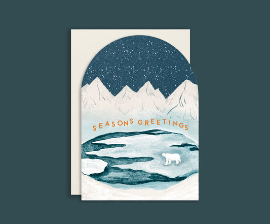 Seasons Greetings Polar Bear Card