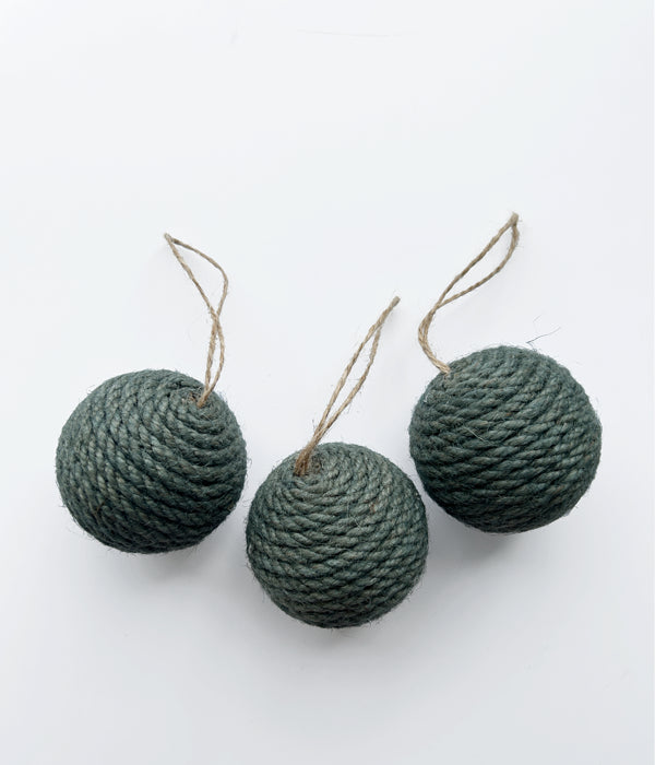 Rope Bauble Decoration - Green