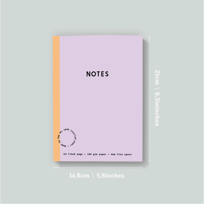 A5 Lined Notebook - Lilac