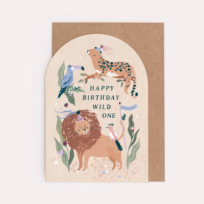 Happy Birthday Wild One Curved Card