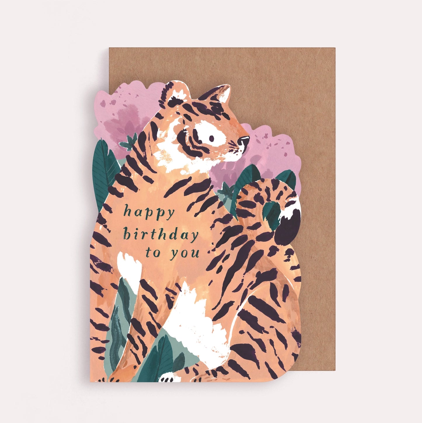 Happy Birthday To You Tiger Shaped Card