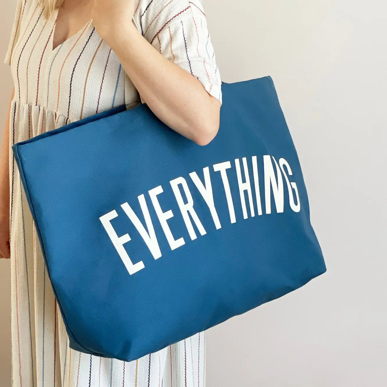 Everything Really Big Canvas Tote Bag - Ocean Blue