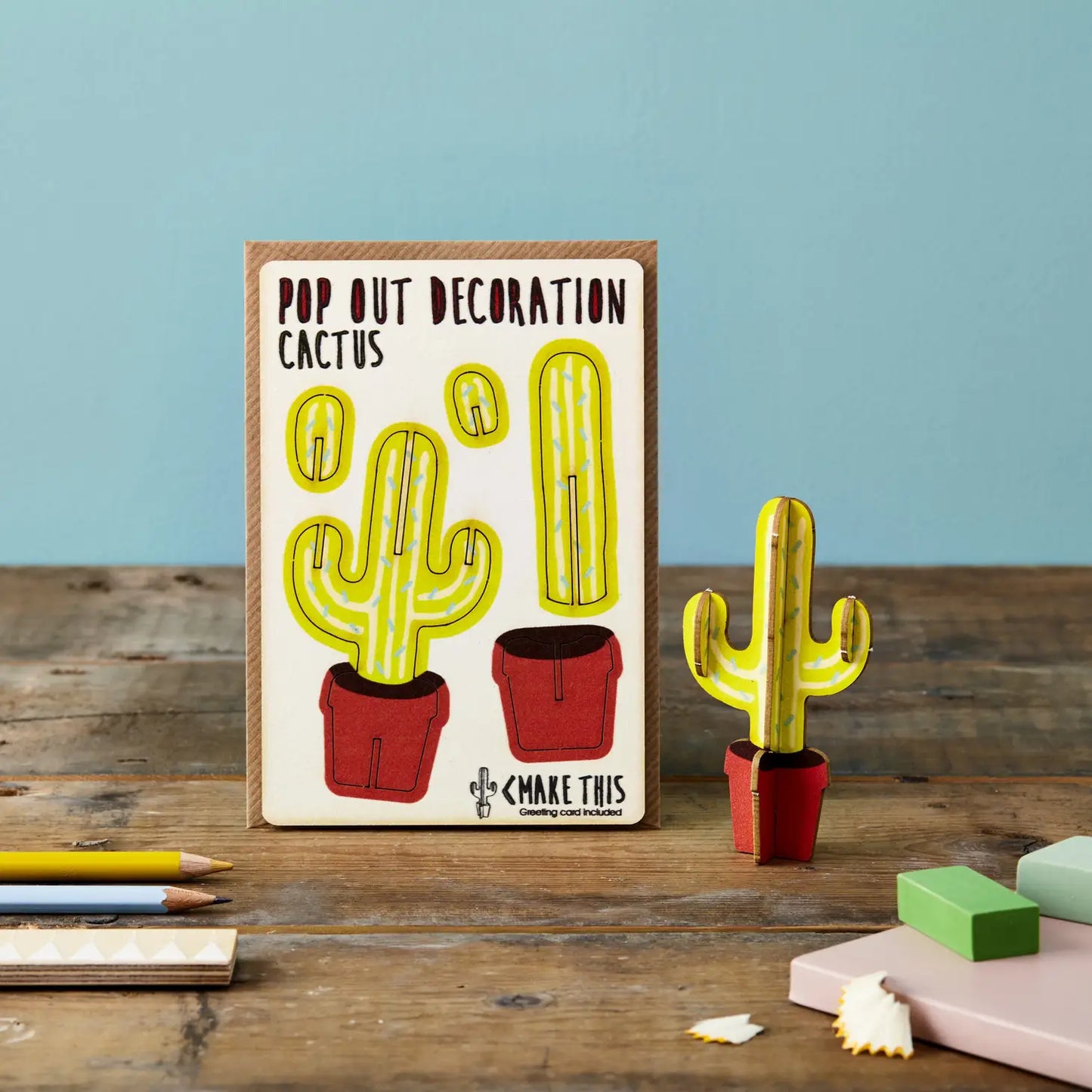Pop Out Greeting Card - Cactus