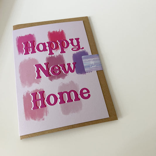 Happy New Home Paint Swatches Card