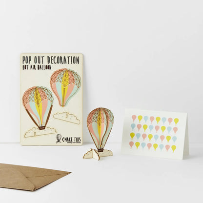 Pop Out Greeting Card - Hot Air Balloon