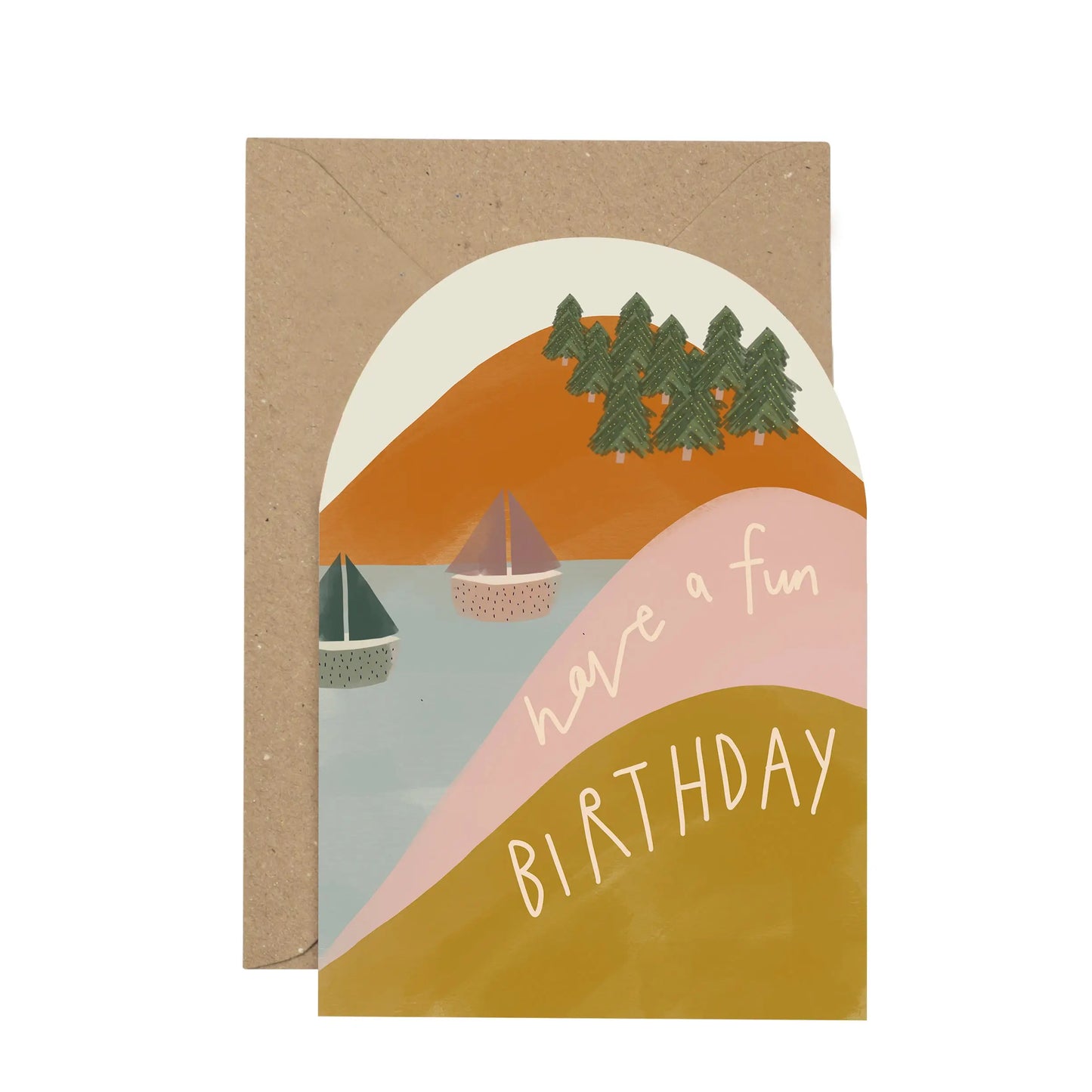 Have A Fun Birthday Curved Greeting Card