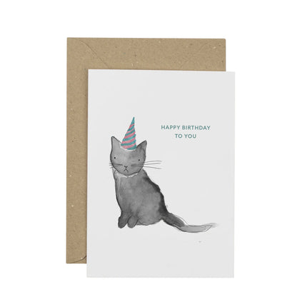 Happy Birthday To You Cat Greeting Card