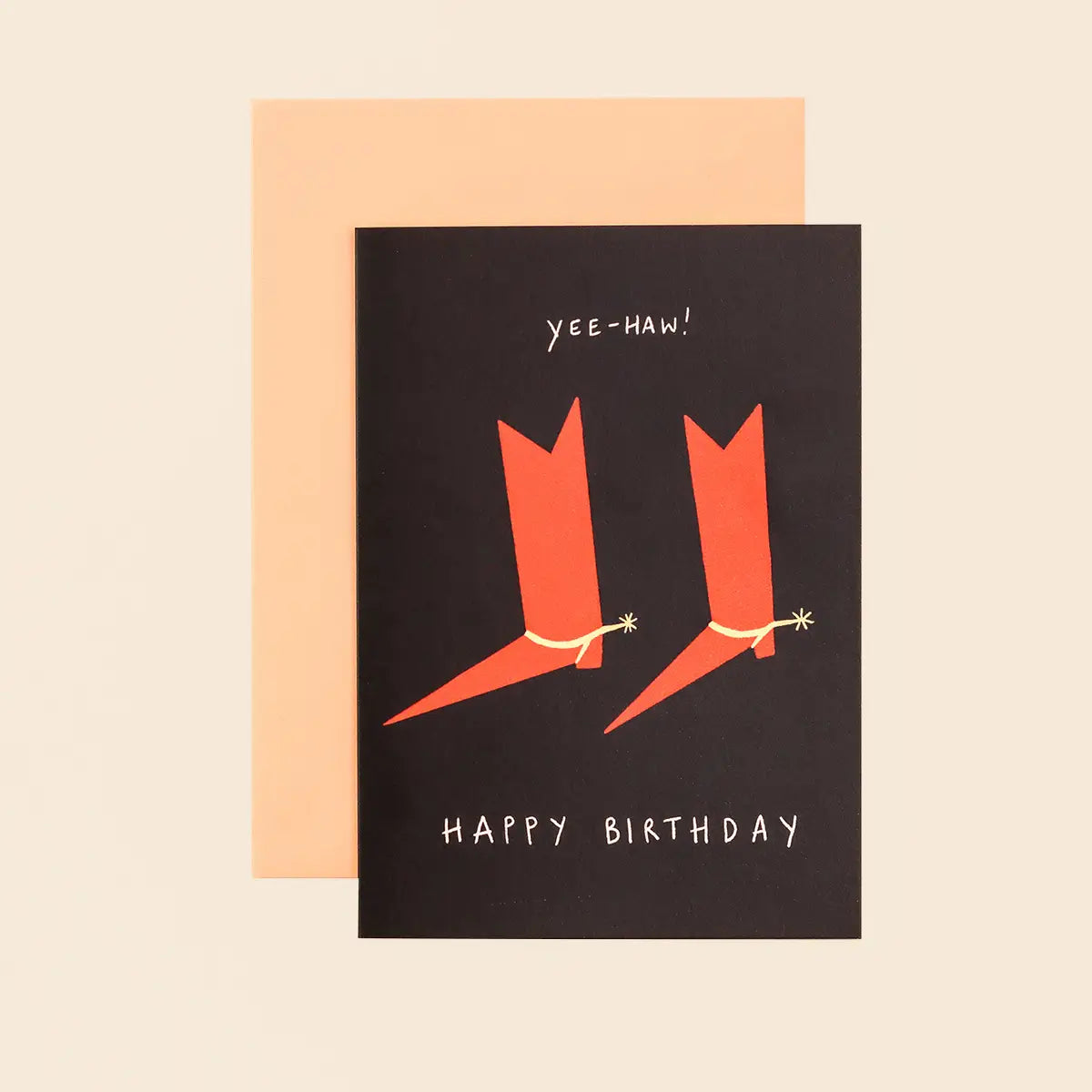 Happy Birthday Red Cowboy Boots Card