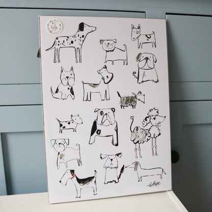 Inky Dogs A3 Print