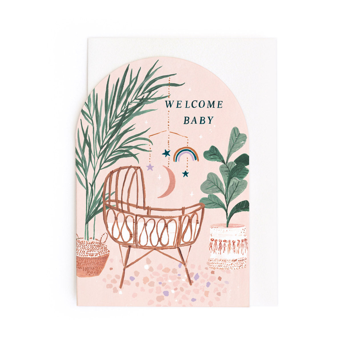 Welcome Baby Nursery Curved Card