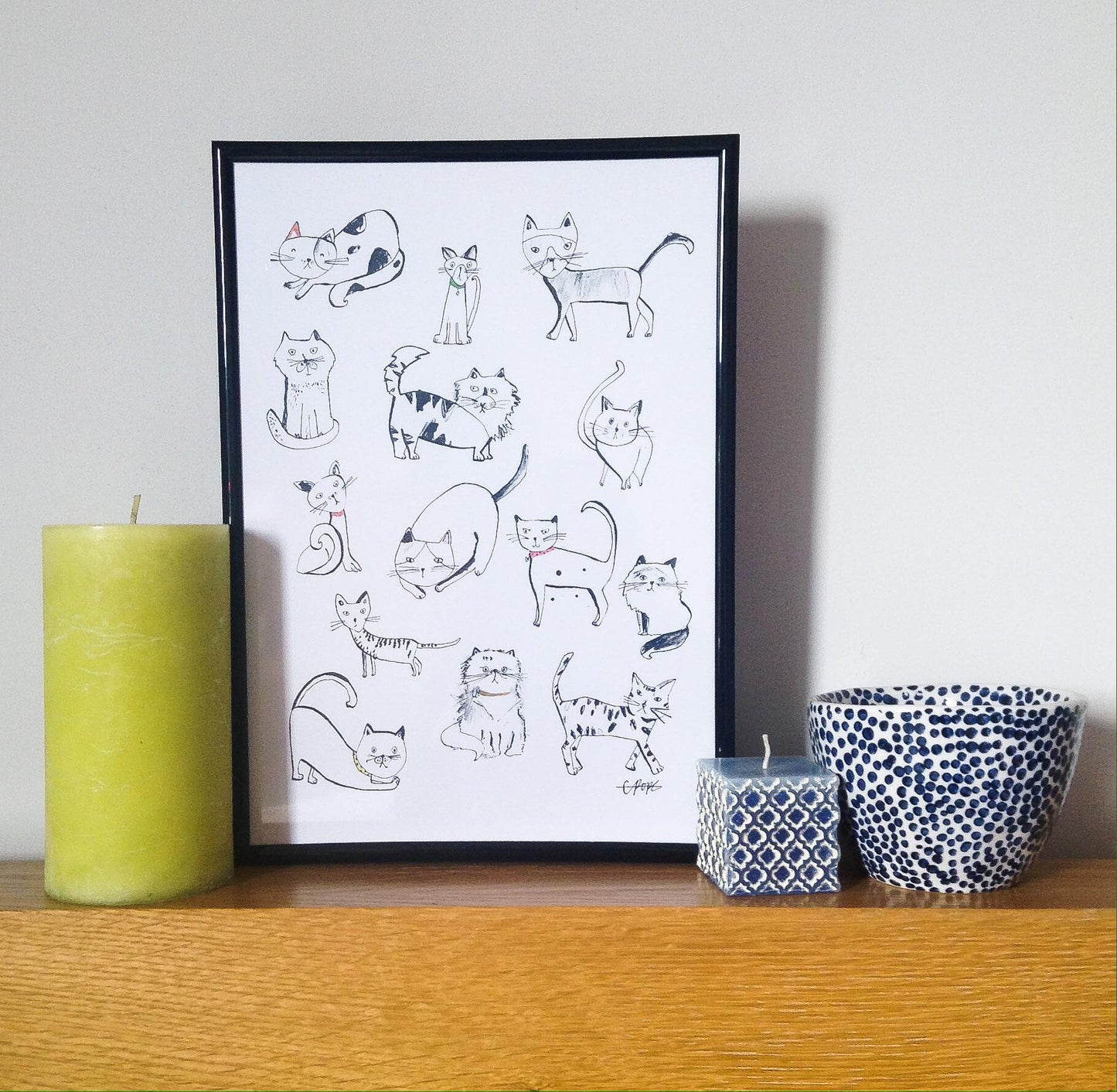 Inky Cats A3 Print